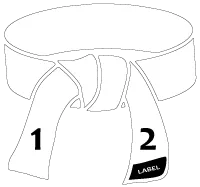 belteillustrasjon brodering hvit