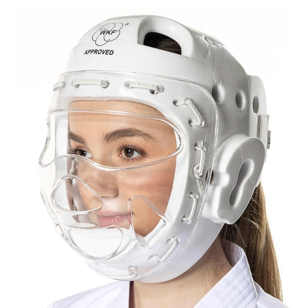 Tokaido - Hjelm m/visir Youth League WKF – Hvit