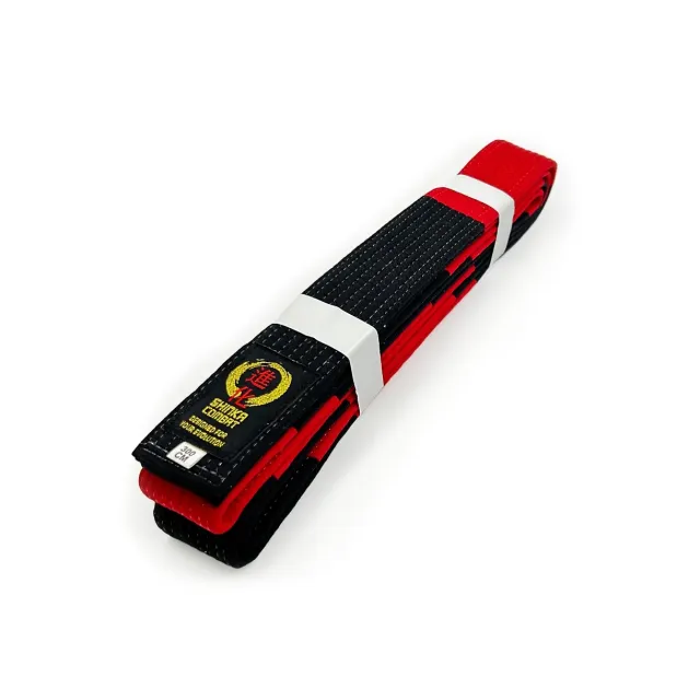 Shinka Combat - Master belte Heavy - Svart/rødt