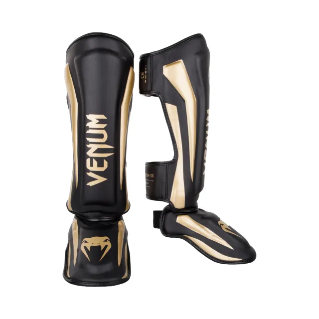 Venum - Thai legg- og vristbeskytter - Elite (Svart/Gull)